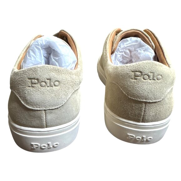 Polo Ralph Lauren Jermain Dirty Buck Beige Suede Sneaker Men 12 NWOT MSRP $148 - Picture 3 of 7